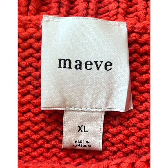 Anthropologie Maeve Orange Pullover Sweater Knit Top  Women's Size XL - Picture 4 of 11